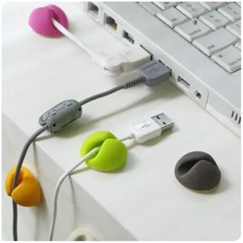 

10pcs Self Stick Headphone Headset Wire Wrap Rack Organizer Cable Holder Table Desk Cord Winder Collector Silicone Self Adhesive