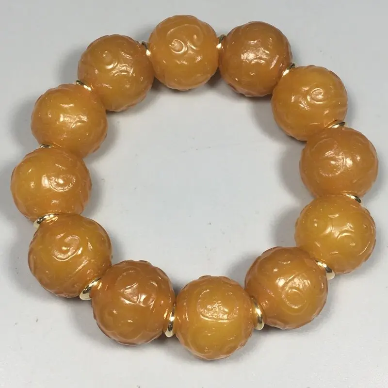 

ECHSUN natural chicken butter yellow agate bracelet pulseras bracelets armband bransoletka unisex jewelry handmade retail wholes