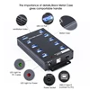 Sipolar 10 Ports 60W powered USB 2.0 hub High Speed Adapter Extension Cable Plug and Play for PC Laptop phone tablets SSD HDD 3