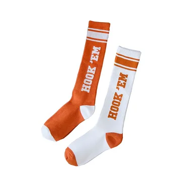 

Spring And Summer 2020 New Fasahion Women's long Socks Bright Color Solid Socks Letter Pattern Socks College Style Skates Socks