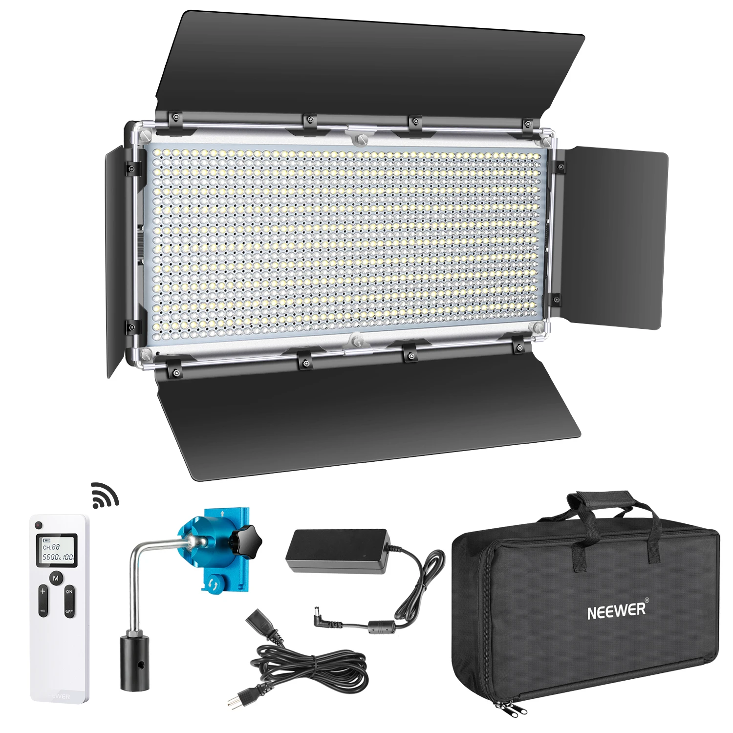 Neewer Lampe Video Avancee 2 4 Go 960 Go Avec Porte D Entree Panneau Bicolore A Intensite Variable Avec Ecran Lcd Et Telecommande Sans Fil 2 4 Go Aliexpress