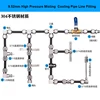 10Pcs High Pressure Seat Misting System Fittings, Straight Joint Nozzles, Quick Connector, Tee Elbow, 3/8 ", 9.52mm, 4