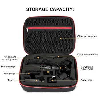 

Portable Carrying Case Shockproof Storage Bag Handheld Mobile Gimbal Stabilizer Accessories for Zhiyun CRANE-M2