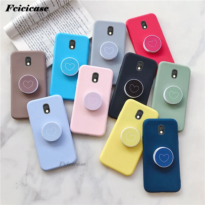 Cute Stand Holder Phone Case For Samsung Galaxy J7 J6 J5 J4 J3 J2 Prime Pro Core Plus 2018 2017 2016 2015 Silicone Soft Cover