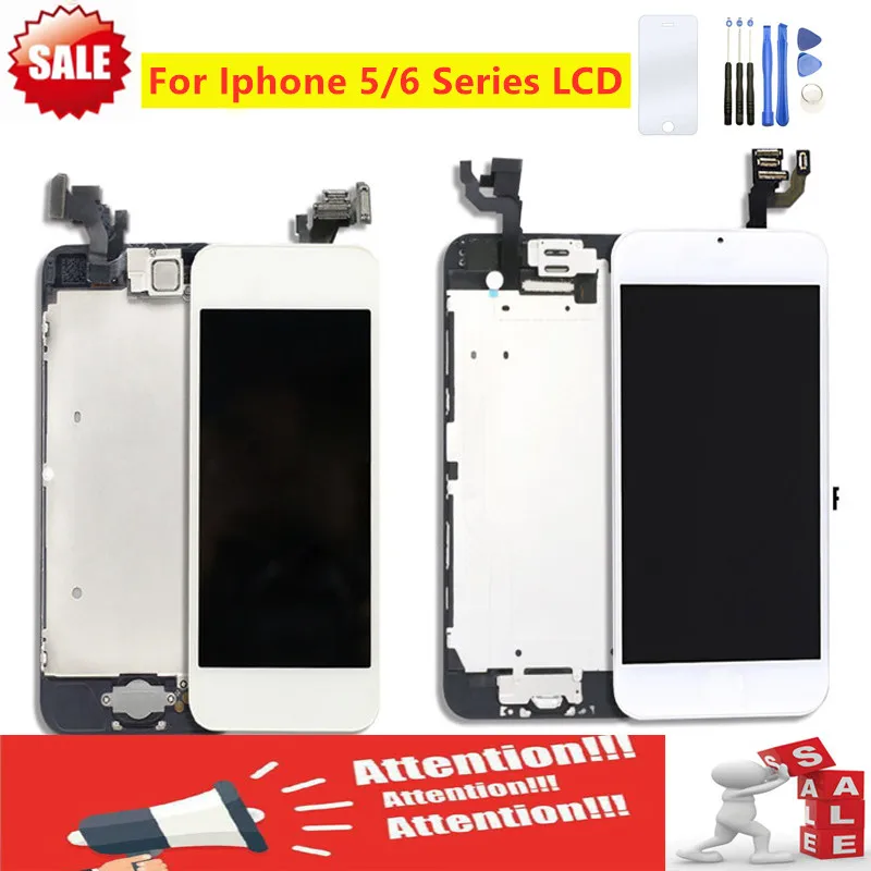 Полная сборка ЖК экран для iPhone 5/5C/5S/SE/6 дисплей сенсорный дигитайзер замена pantalla +