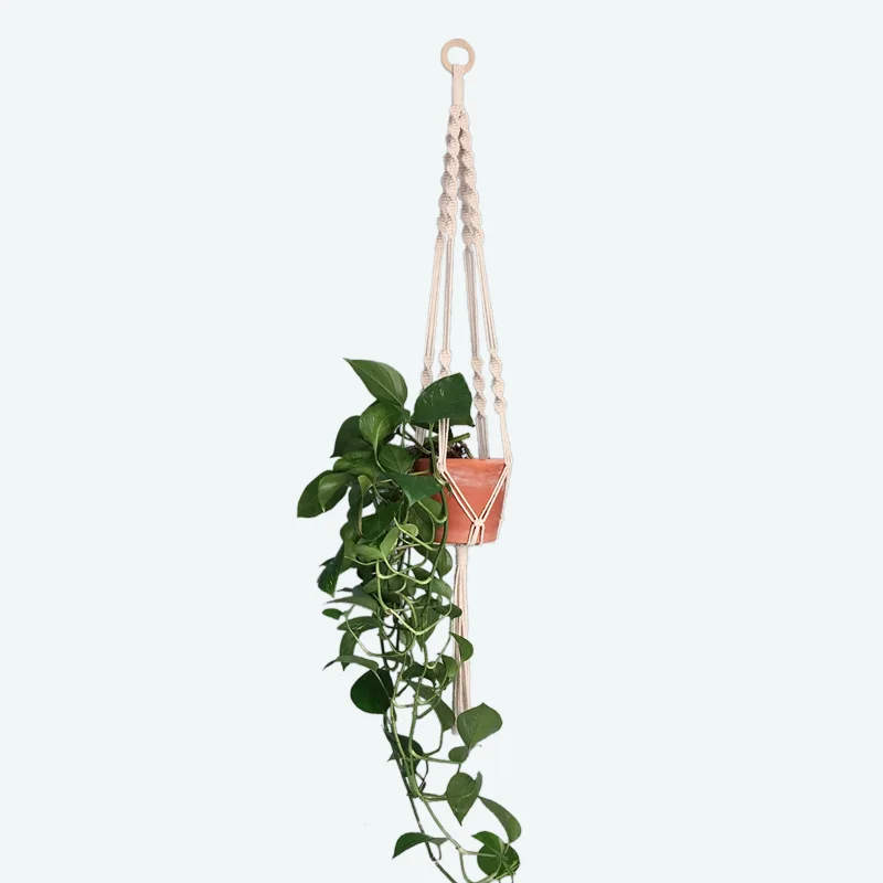 Гобелен из макраме настенный веревочный ткацкий шнурок для цветов подвесной сетчатый зеленый Растительный гобелен Очаровательная Мандала Бохо декор держатель для растений