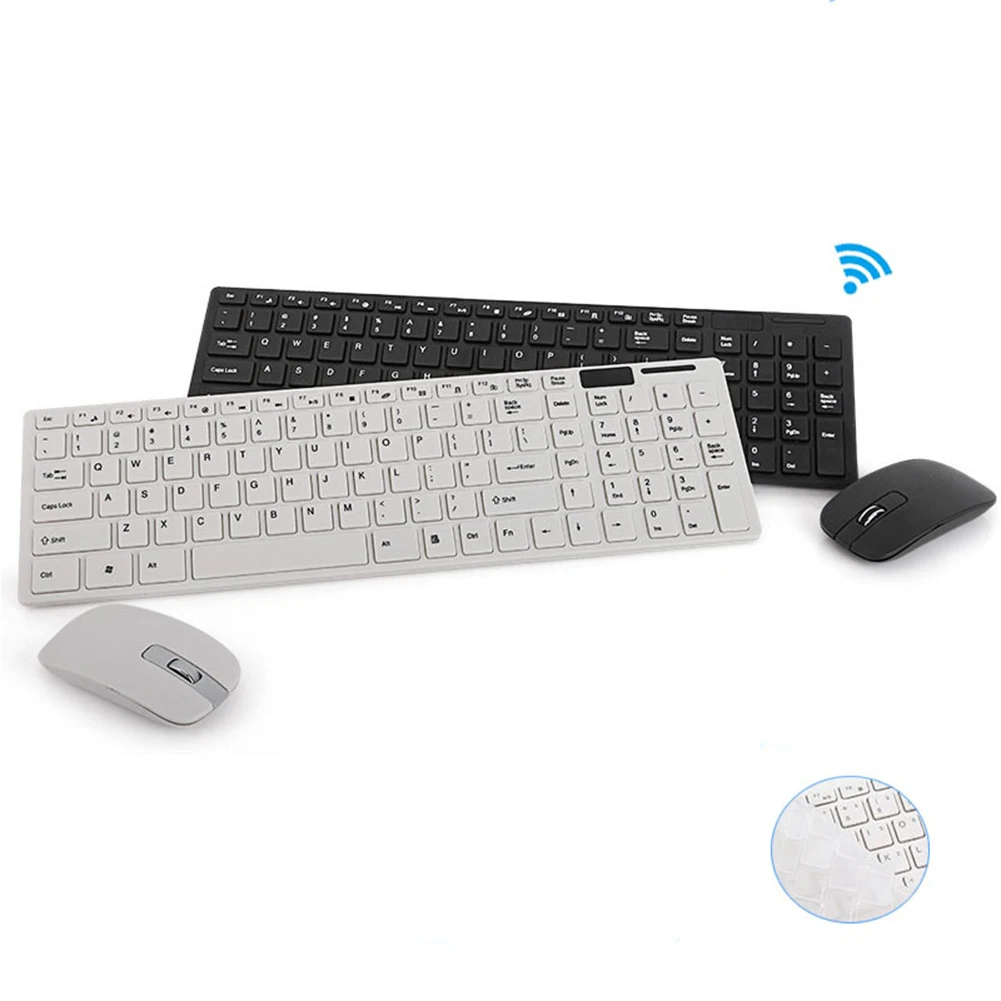 

2.4G Wireless Keyboard Mouse Set Wireless Optical Mouse 1600dpi Keyboard Movie Set for Laptop PC OUJ99