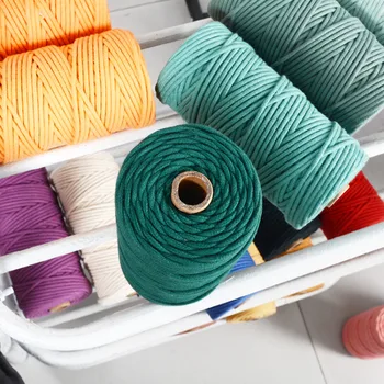 

top quality handmade color rope macrame material tapestry material