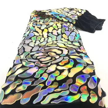 

Multicolor 2020 latest French Nigeria lace fabric high quality tulle African lace fabric ALL4590 sequined French tulle lace for