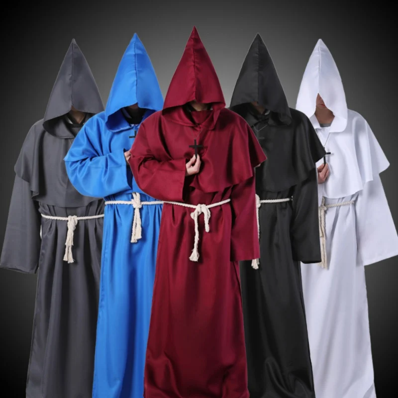 

Halloween Costume Christian Pastor Priest Robe Monk Halloween Costume Cosplay Cape