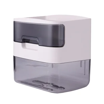 

1Pc Bathroom Tissue Box Wall-mounted Napkin Storage Box Punch Free Tissue Holder Toilet Storage Rack for Home Hotel (Black White