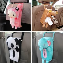 1Pcs Cute Cartoon Car Seat Back Cover Holder Paper Napkin Box Tissue Box Car Accessories Styling