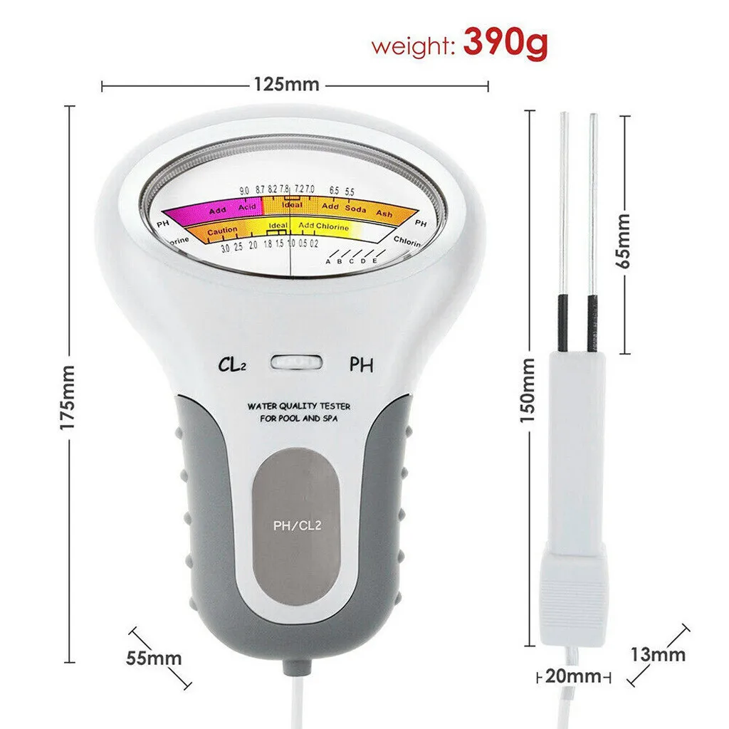3 шт. PC-101 PH CL2 Хлор качество воды тест er портативный тестер для воды в бассейне спа прибор для измерения PH для аквариума тест-монитор инструкции