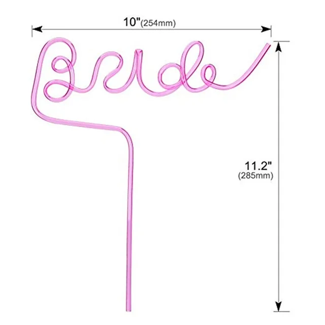 Bride to be letter Straws Reusable Plastic Straws For Wedding Decoration Event Party Drinking Straws Christmas Supplies (1)