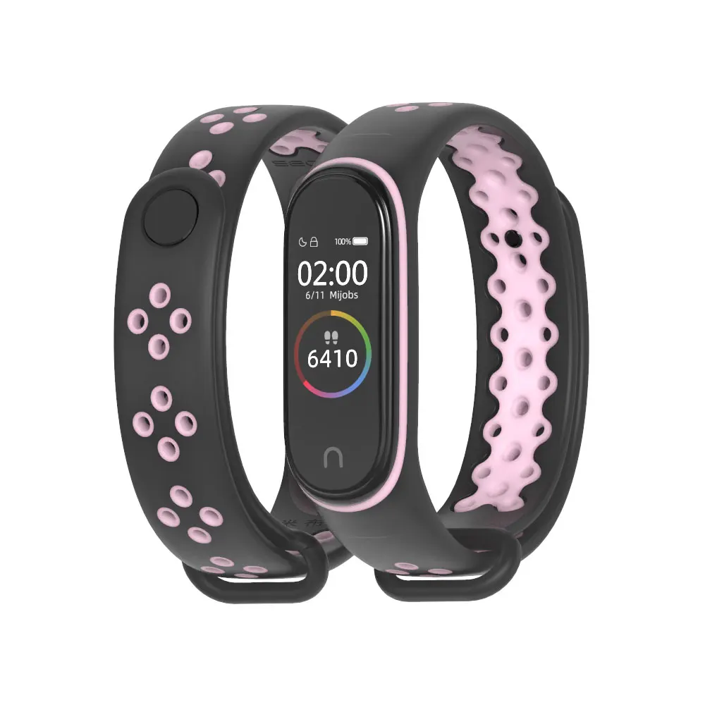 Ремешок Mijobs для Xiaomi Mi Band 4 и 3 силиконовый спортивный смарт ремешок аксессуар