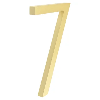 

Big Floating House Number Sign Golden 15cm Modern Building Signage Outdoor Huisnummer Numeros Casa Door Numbers Address Plate