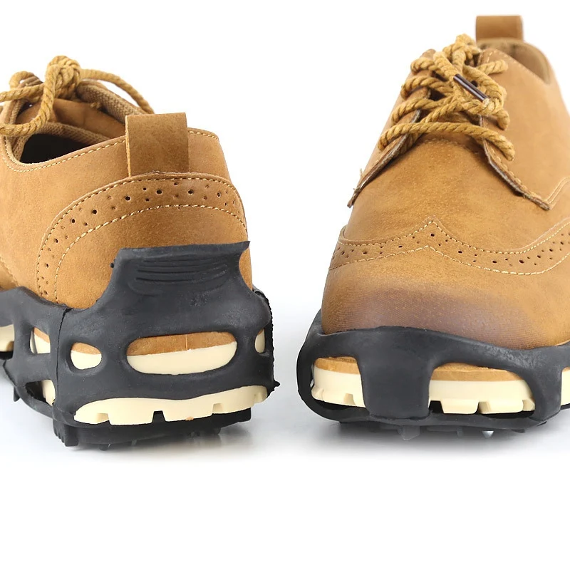 Зимняя нескользящая обувь для ходьбы с 24 зубьями и ледяным когтем; снежный захват; покрытие для обуви; экологически чистые черные аксессуары для обуви из ТПЭ