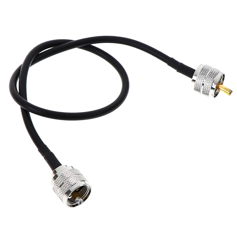 New UHF PL259 Connectors Male To Male Plug Coax Pigtail Jumper Cable Cord RG58 Coaxial Cable Connector 50cm Wholesale