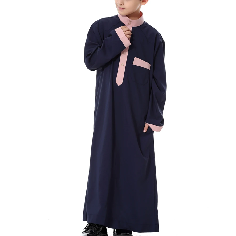 Kid Muslim for Boys Arab Islamic Long Sleeve Round Neck Casual Robes Dress NSV775 v&ecirc;tements d'ext&eacute;rieur 한국 아동복 봄