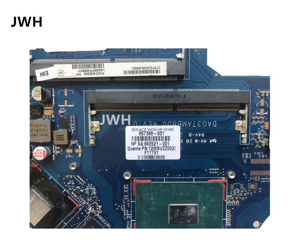 FOR HP PAVILION NOTEBOOK 17T-A Motherboard 960M 2GB i7-6700HQ 857388-001 857388-501 857388-601 Tested working