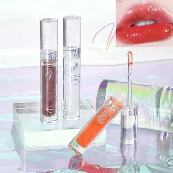 

Moisturizing lip gloss transparent color Super flash diamond long lasting waterproof lip care glitter lip oil AC247