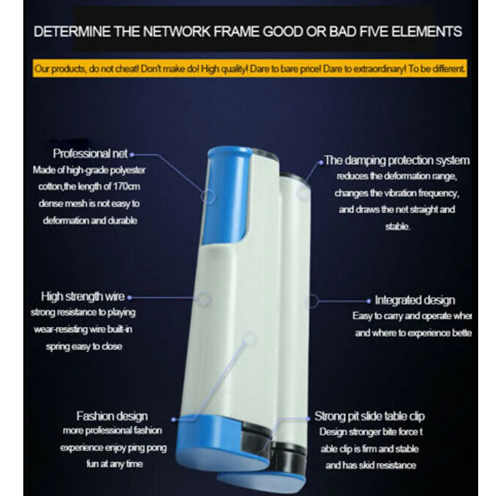 Сетка для настольного тенниса портативная выдвижная стойка для пинг-понга сетка для любого стола Выдвижная сетка для Стола Пластиковая прочная сетка портативная