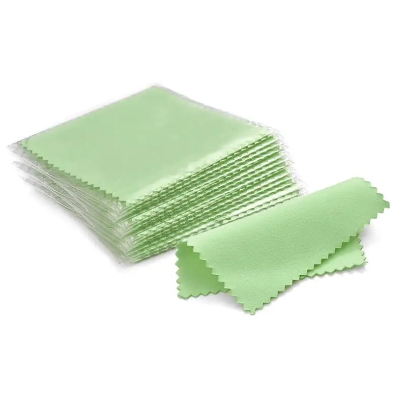 Silver Polishing Cloths - Anti-Tarnish, Reusable, Soft Wiping for Shiny Jewelry (50/10 Pack)