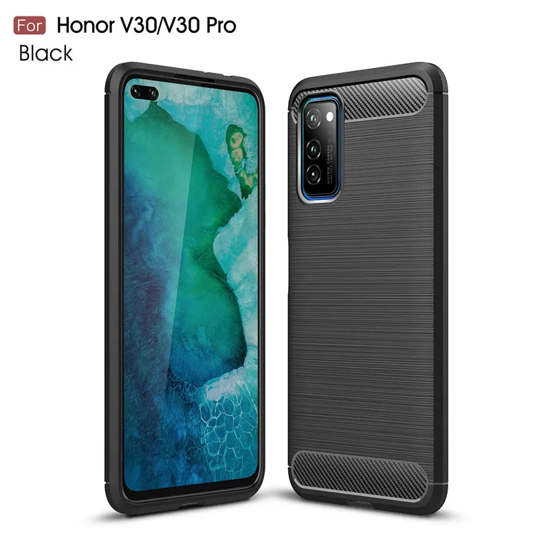 Чехол для Honor V30, чехол для телефона Honor V30 Pro, противоударный мягкий ТПУ матовый чехол для huawei Honor V30/V30 Pro Funda 6,57"