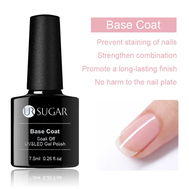 base coat Ur Sugar 5 мл Хамелеон голографический Гель-лак звездный блеск замачиваемый УФ-гель лак для ногтей эмаль - Цвет: base coat