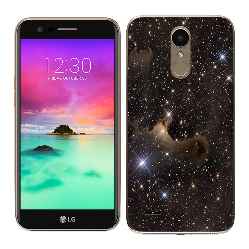 2017 чехол для LG K10 Силиконовая задняя крышка K420N K430DS K430DSF K430DSY Туманность окрашенные
