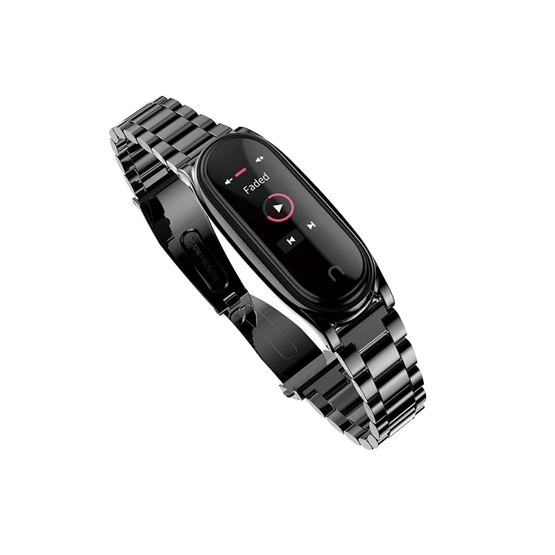 Ремешок на запястье для xiaomi mi band 3 4 металлический ремешок для умного браслета mi band 3 сменные ремешки для часов mi 3 из нержавеющей стали
