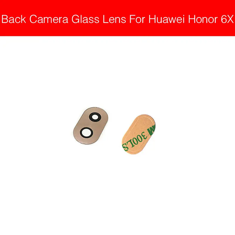 Honor 6X rose gold Стеклянная крышка для камеры заднего вида для huawei Honor 6A 6X 7A 7C 7X 8C 8X стеклянная наклейка на рассеиватель для huawei Honor Play 8A 6 7 - Цвет: Honor 6X rose gold