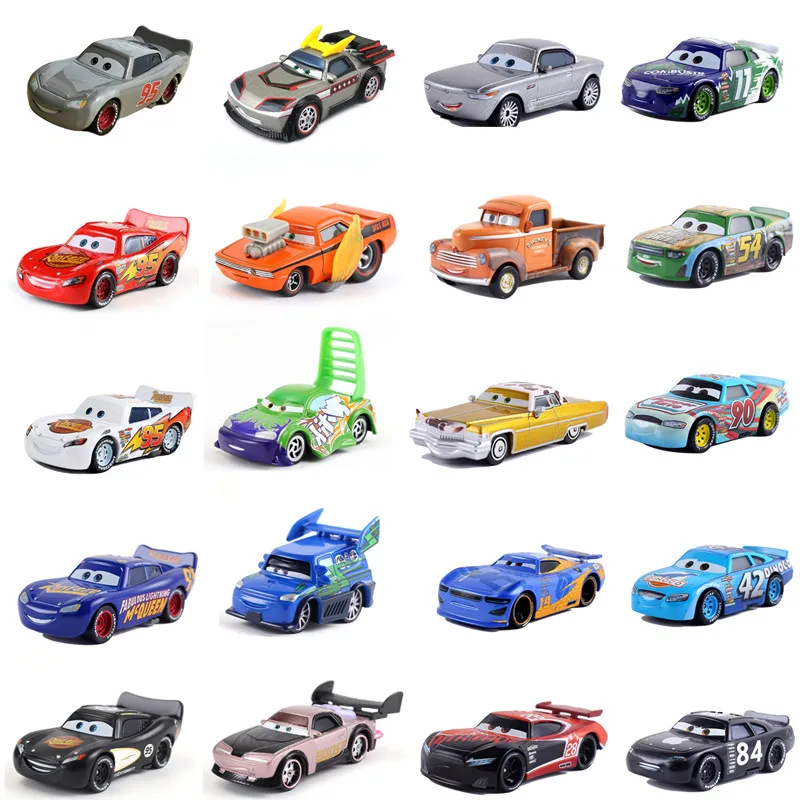 Precio Especial Disney-Cars 2 Cars 3 Mater Jackson Storm Ramirez 1:55, vehículo fundido a presión, de aleación de Metal, juguetes para chico, regalo de Navidad, nuevo NyoyzXglg