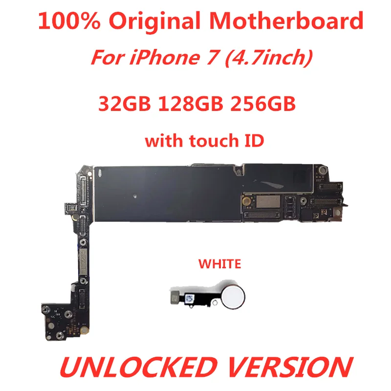 Оригинальная материнская плата для iphone 7 разблокированная с Touch ID/NO ID logic compact icloud