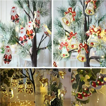 

Christmas light string Painted wrought iron Christmas snowman old man light stri Christmas led creative decoration lights