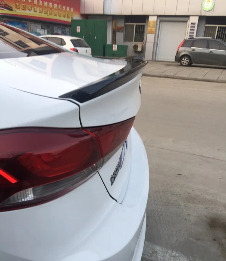 Подходит для Hyundai Elantra 2016 2017 2018 спойлер спортивный ABS Материал Черный Белый