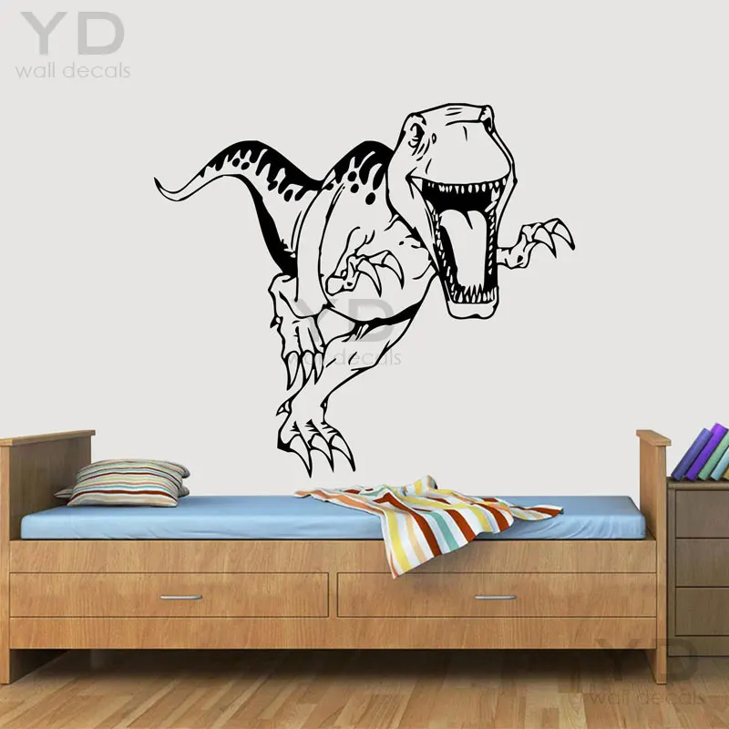 

Jurassic Park World Dinosaur T-rex Wall Decals Vinyl Interior Home Decoration for Kids Room Boys Bedroom Playroom stickers S307