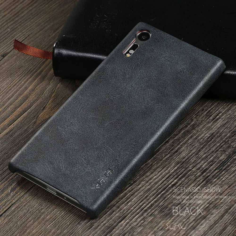 

LAPOPNUT for Sony Xperia XZ1 Compact XZ1 XZ XZs XZ Premium XA1 XA X Performance X Ultra Thin Cowboy Leather Business Cover Case