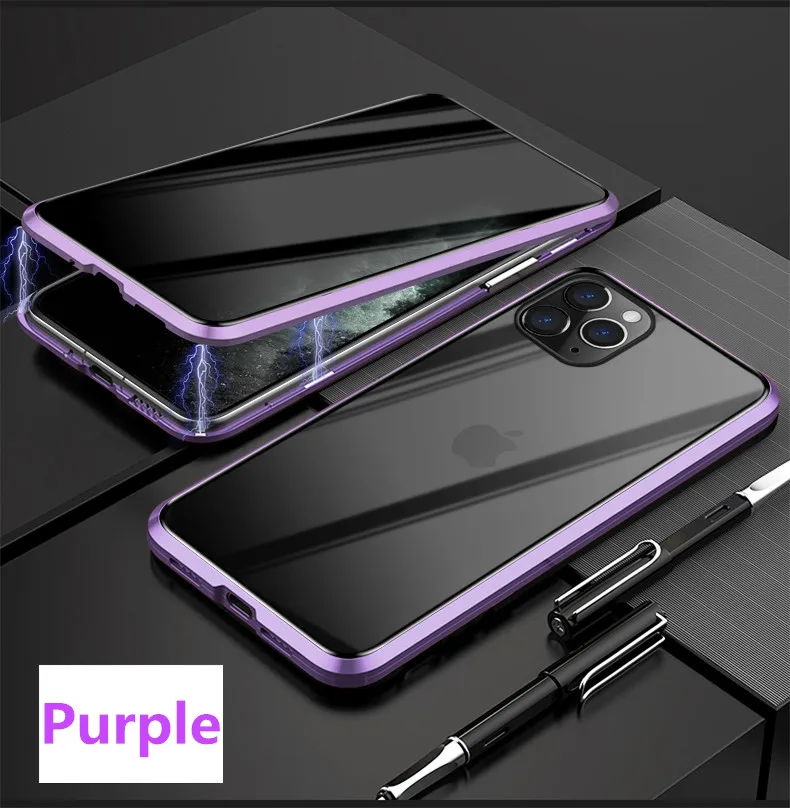 360 полный защитный Магнитный чехол для iPhone 11 Pro Max XR XS MAX X 8 7 Plus, чехол из закаленного стекла для huawei Honor 20 Pro 9X Nova4