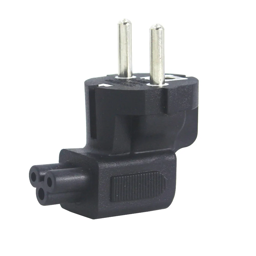 Угловой адаптер 90 градусов для штепсельной вилки европейского стандарта