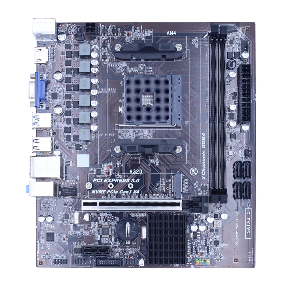 Hot Deal AMD A320 Motherboard AM4 Socket For Ryzen 5 3500 3600 cpu USB