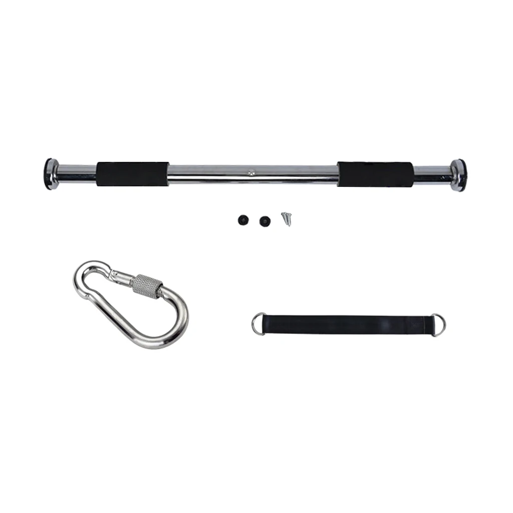 Heavy Duty Door Frame Horizontal Bar + Snap Hook Carabiner + Strap Set, Swing Set Accessories