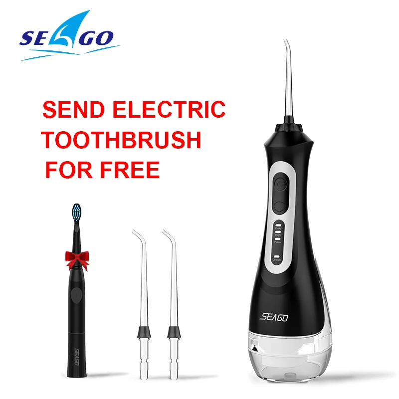 SEAGO USB Перезаряжаемый ирригатор для полости рта, стоматологический резервуар для воды 200 мл, Водонепроницаемый IPX7|Ирригаторы для полости рта|   | АлиЭкспресс
