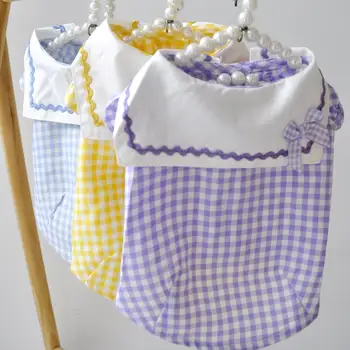 

Luxury Korean Large Dog Clothes Cute Summer Fashion Puppy Clothes Cheap Cat Products Roupa De Cachorro Pug Clothing Dog KK6GJK