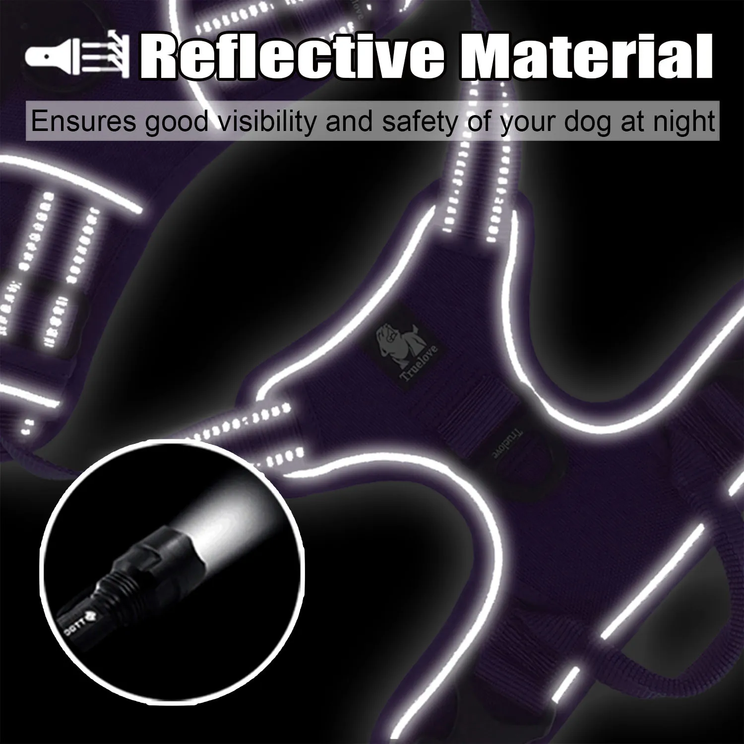 Truelove для собак регулируемый нейлоновый жилет для больших собак мягкий светоотражающий жилет для улицы