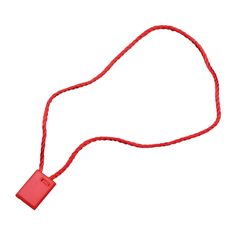100 Pcs Clothing Labels Garment Labels Plastic Tags 18cm DIY Clothes Tag Clothing Wire Rope Single-Hand Rope Hanging Plastic Beads Square Tags Labels Polyester Cord