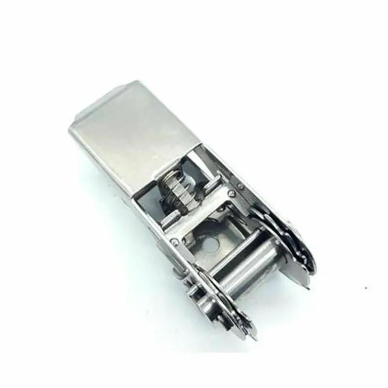 Silver Tone Stainless Steel Ratchet Buckle for 25mm Width Tie Down Strap 