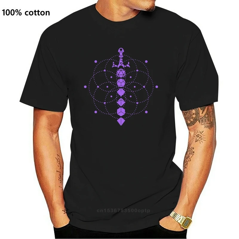 best Purple Dungeon Armory's Dice Sword Tabletop RPG t-shirt for adult and girl Letters men's t-shirts Short Sleeve Unisex | Мужская