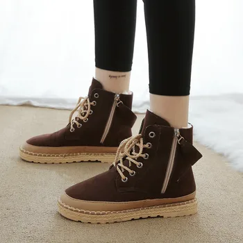 

COOTELILI Fur Wool Snow Boots Winter Women Boots Platform Nnkle Boots With Velvet Casual Botines Cotton Woman Warm Shoes