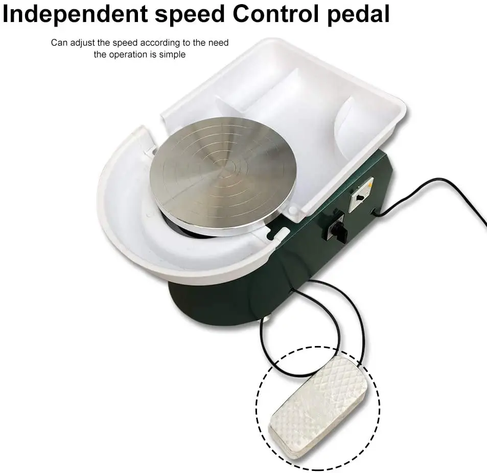 25cm Electric Pottery Wheel Professional Ceramic Throwing Machine Large